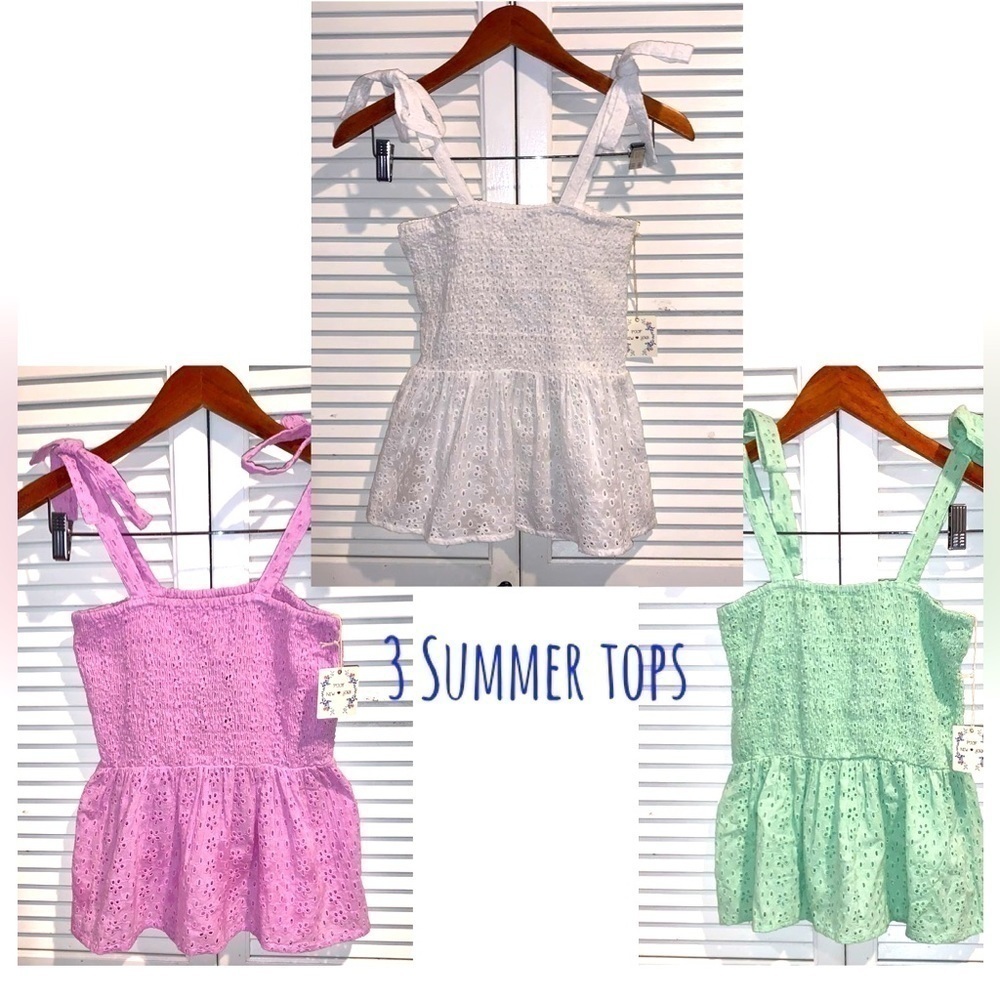 Poof new with tags tank/tube tops 3 White, Lavender,and Green Medium